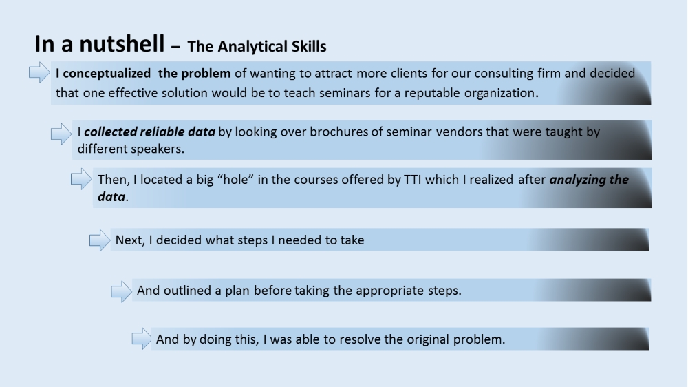 How to use your analytical skills