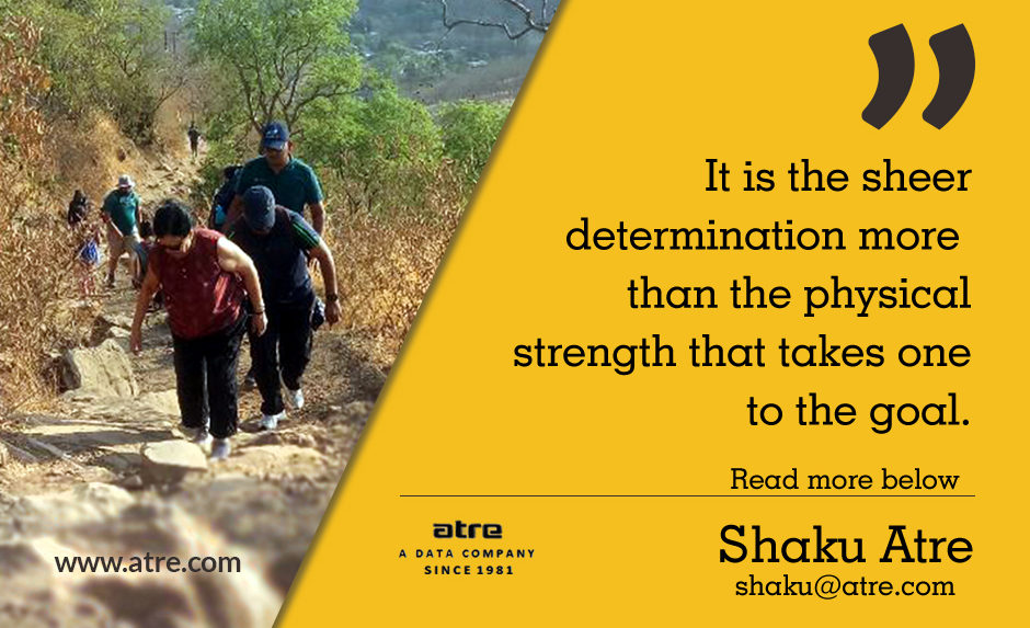 It is the sheer determination more than the physical strength that